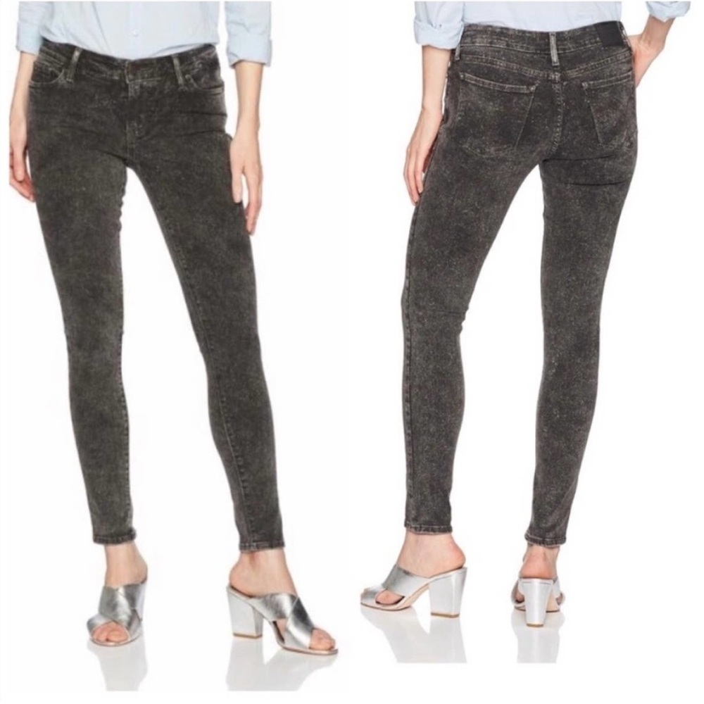 LEVI’S 711 DISTRESSED BLACK SKINNY JEANS